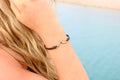 Wave leather bracelet for coastal style